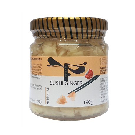 Gingembre mariné blanc 190g
